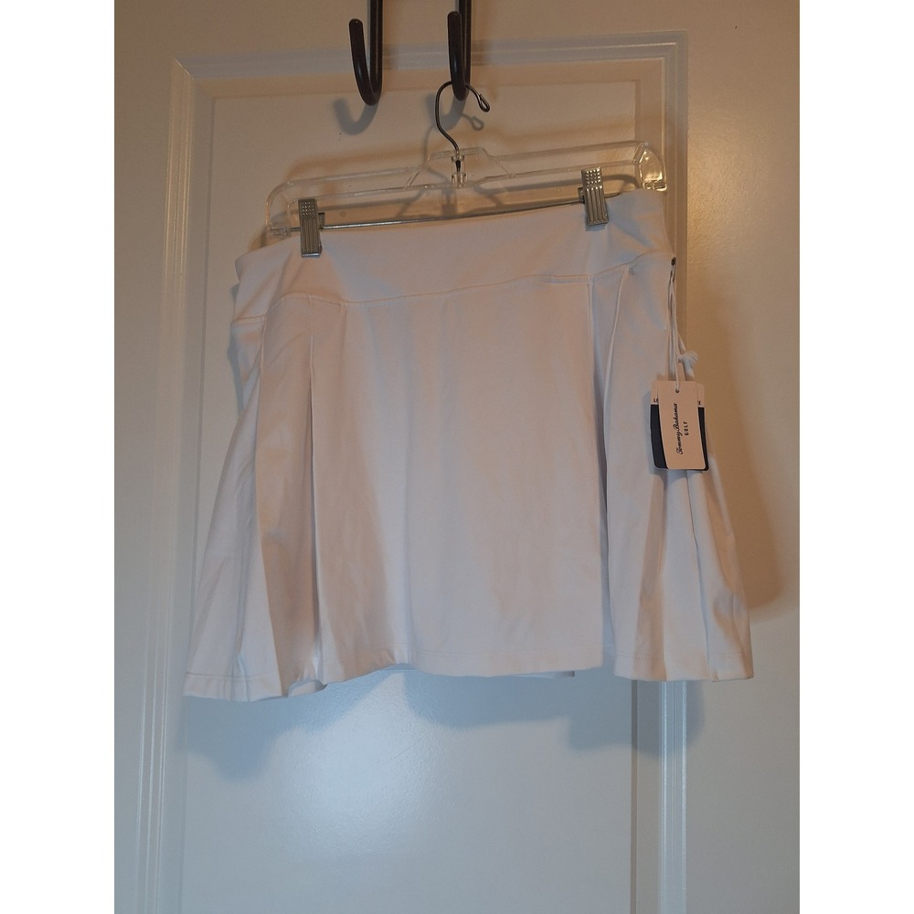 Tommy Bahama Golf Skort Womens Large White Pleated Athletic Tennis UPF 50‎ NWT